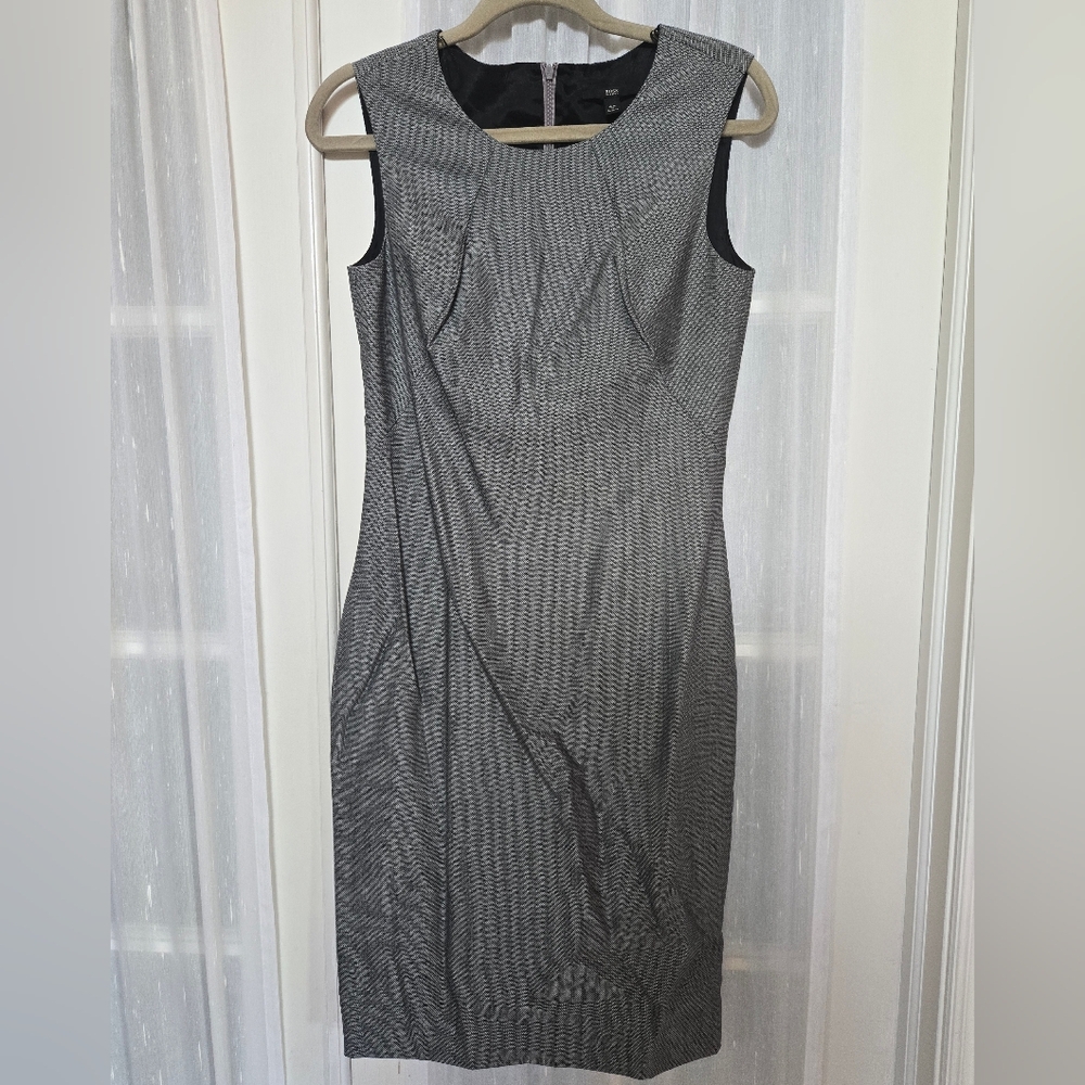 Boss Charcoal Sleeveless Midi Dress